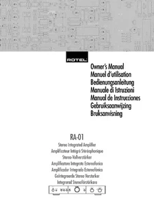 Bedienungsanleitung-Operating Instructions für Rotel RA-01 - Picture 1 of 1