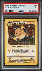 Dark Raichu Holo - Team Rocket 83/82 - PSA 7 NM - WOTC Vintage Pokémon Card - Picture 1 of 2