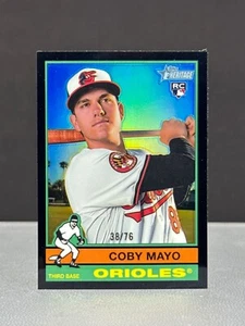 Coby Mayo 2025 Topps Heritage Chrome RC Black /75 Refractor Rookie #340 Orioles - Picture 1 of 2