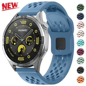 Silikonband Armband Für Huawei Watch 3 4/GT 5 Pro/GT 4/GT 3/GT 2 2E/46mm/42mm - Picture 1 of 53