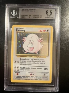 Chansey 3/102 Holo 1999 WOTC Pokémon TCG Base Set BGS 8.5 PSA - Picture 1 of 2