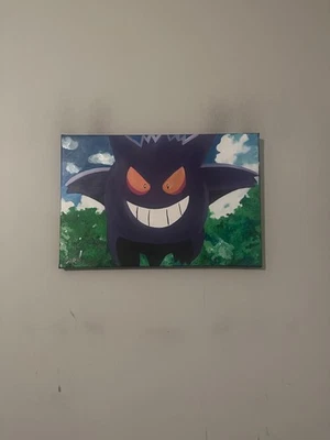 Gengar Pokémon Art 12" x 18" Pop Art Painting Chris Cargill - Image 1 of 4