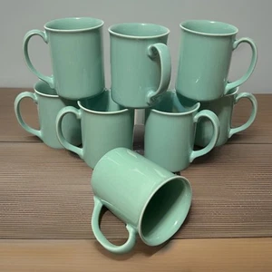 Lotto di 8 tazze da tè caffè Corning tazze schiuma di mare verde acqua/blu 4” alte x 3” diam - Foto 1 di 12