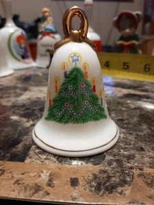 CANDLE DECORATED CHRISTMAS TREE BELL - Picture 1 of 5