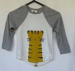 Tea Collection Girls’ Size 6 Cat Front/Back Long Sleeve Graphic Tee - Picture 1 of 5