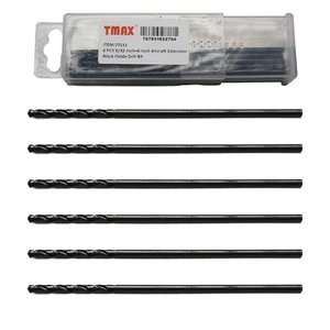 TMAX 6 PC 5/32-Inch*6-Inch Aircraft Extension Black Oxide Drill Bit - Picture 1 of 4