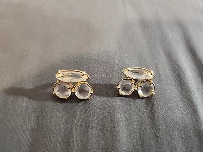 Kate Spade Women's Gold Plate Crystal Rhinestone Cluster Pierced Earrings J2037 - Image 1 of 4