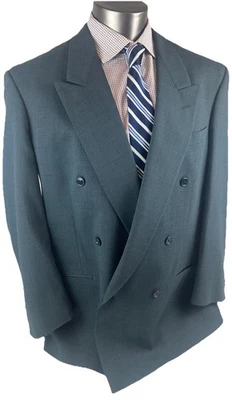 Мужской двубортный блейзер Christian Dior Monsieur 46 л Glen Check синий серый - Изображение 1 из 4