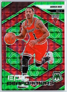 2024-25 Panini Mosaic Derrick Rose Epic Preformers Green Mosaic Prizm #17 Bulls - Picture 1 of 10