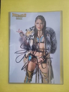 Foto autógrafa firmada a mano de Giulia 8x12 caléndula para mujer lucha libre profesional WWE NXT - Imagen 1 de 2