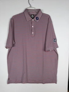 FootJoy Poloshirt XL Herren rot/blau/weiß gestreift Zwölf Steine Crossing Golfschläger - Bild 1 von 7