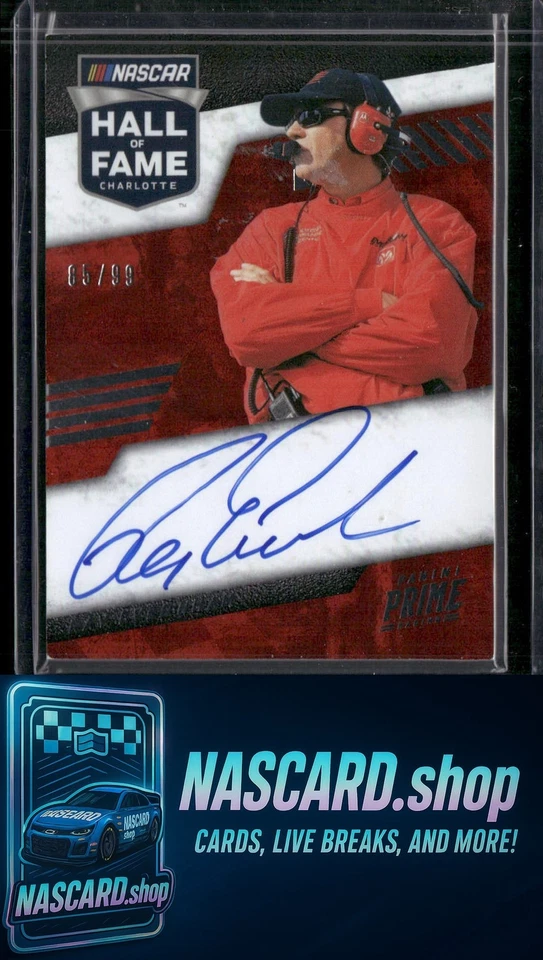 2023 Panini Prime #HFS-REM Ray Evernham Hall of Fame Signatures #/99 - Image 1 of 2