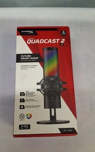 HyperX QuadCast 2 S–USB Microphone,with RGB Lighting USB-C Black Factory Sealed - Photo 1/9