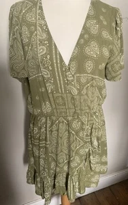 ZARA Summer Dress Size 14 Festival paisley 100% cotton Lightweight - Picture 1 of 15