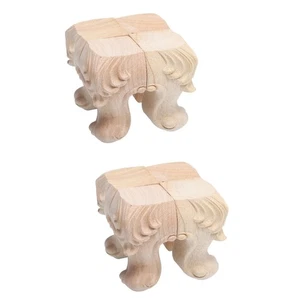 8 pz Gambe per Armadio in Legno Mobili per Casa Piedini per Intaglio in Legno Gambe Tavolo - Foto 1 di 12