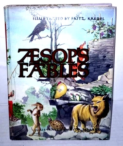 Aesop's Fables Hardcover - Illustrated Junior Library Edition - Vintage - Good - Picture 1 of 10