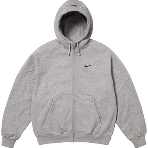 Supreme Nike SS25 Zip Up Hooded Sweatshirt Grey Medium - Picture 1 of 11