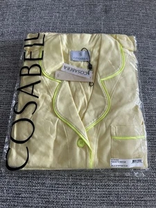 New Cosabella Bella Long Pajama set, Yellow, Size Small - Picture 1 of 8