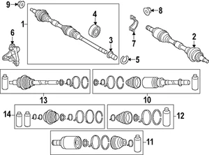 Conjunto de eje genuino Mazda FT13-25-60X - Imagen 1 de 1
