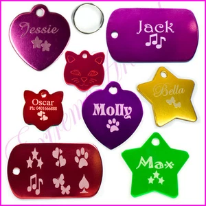 Personalised Custom Engraved Pet Tags For Dog Puppy Cat Free Engraving Cute Gift - Picture 1 of 6