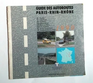 Antigua Carta Guía De Las Autopistas París Rin Ródano SAPRR 1990 - Imagen 1 de 1