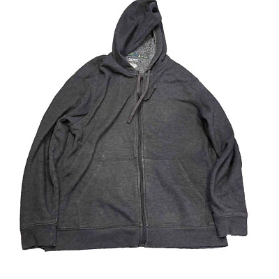 Sudadera con capucha polar Tek Gear ultra suave talla grande color gris oscuro para hombre Foto 1 de 4