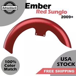 Guardabarros delantero Ember Red Sunglo 19" Reveal Wrapper Hugger para Harley 2009+ - Imagen 1 de 9