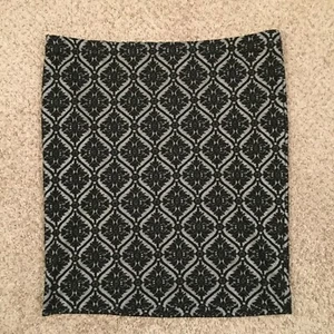 Apt 9 Pencil Skirt XL Black Geometric Pull On Lined - Picture 1 of 9