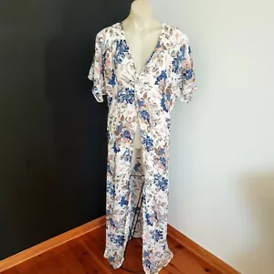Women's Size 12 'LUVALOT' Stunning floral print long kaftan tunic - AS NEW - Picture 1 of 7