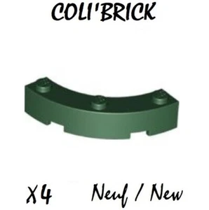 Lego 48092 - 4x Stein Runde Ecke 4x4 Makkaroni - Grün F. / Dark Green - NEU - Bild 1 von 1