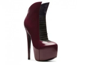 ZIGI NY LONDON TRASH CRIME PATENT LEATHER STRAPPY WEDGE BOOTIE 6.5 US/ 37 EU - Picture 1 of 14