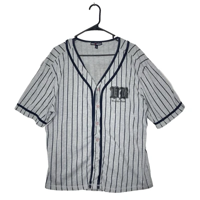 Camisa masculina vintage cinza beisebol Virginia Beach Sixe XL retrô Y2K esporte - Imagem 1 de 4