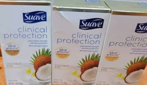 Suave Coconut Kiss Clinical Antiperspirant Deodorant - 1.7 Oz SET OF 3 Exp 08/26 - Picture 1 of 3