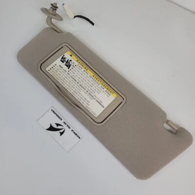 2002-2006 Lexus ES330 Sun Visor LH Driver Side w/Mirror Beige Cloth OEM - Image 1 of 4