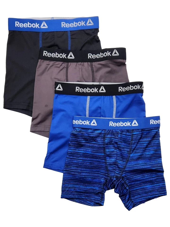 Boys 4-Pack Reebok Performance Athletic Stretch Underwear Boxer Briefs - Image 1 of 2