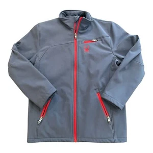 Spyder Kids Gray Softshell Jacket Size Lg 14/16 - Picture 1 of 8