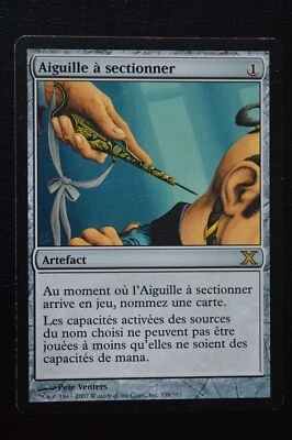 Magic The Gathering MTG PITHING NEEDLE FRENCH Tenth Edition MP Moderately Played - Image 1 of 2