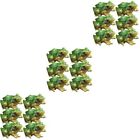  18 Pcs Mini Frogs Figurines Green Wild Animal Figures Toys Moss
