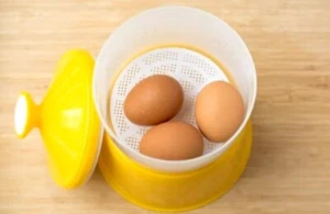 Half Boiled Egg Maker Malaysian Recipe Original Made in Malaysia Yellow Color - Picture 1 of 4