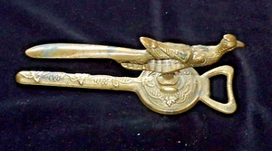Rare Vintage Brass French Nutcracker And Bottle Opener Bird - Picture 1 of 11