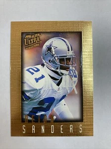 1996 Fleer Ultra Sensations - Gold Parallel - Deion Sanders Dallas Cowboys HOF - Picture 1 of 2