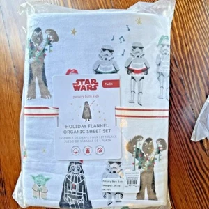 Pottery Barn Kids STAR WARS HOLIDAY Twin Sheet Set Christmas Disney school z - Picture 1 of 4