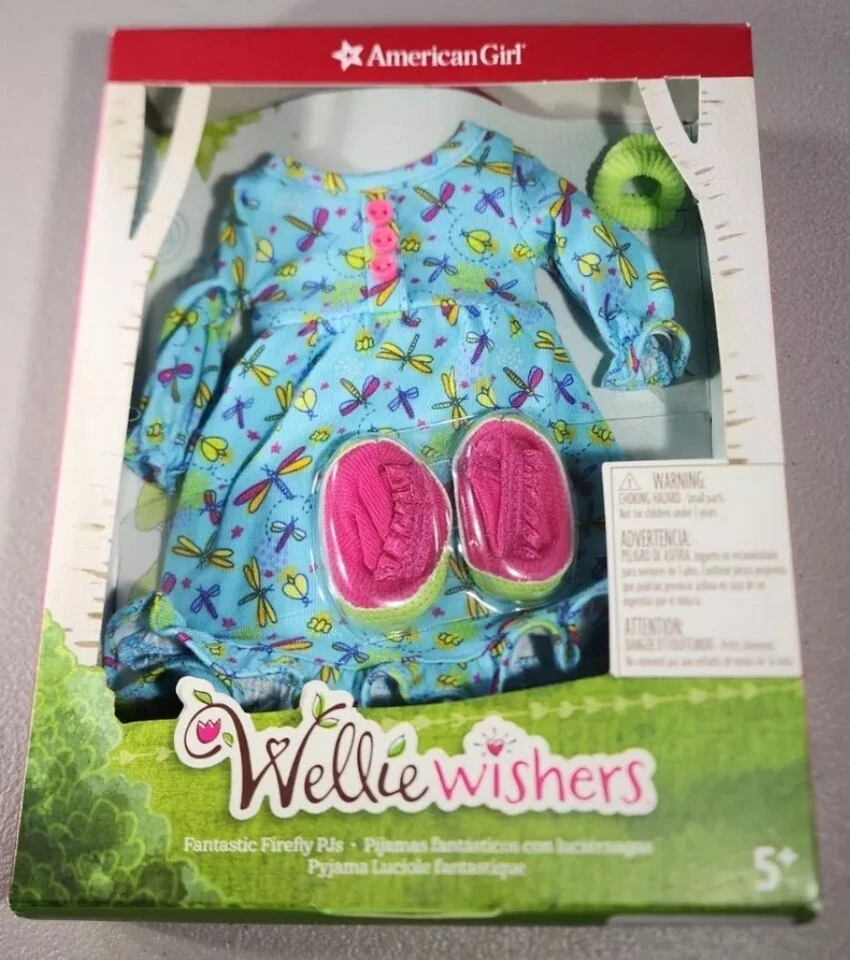 American Girl Wellie Wishers Firefly Pajamas PJ Blue Camping 2017