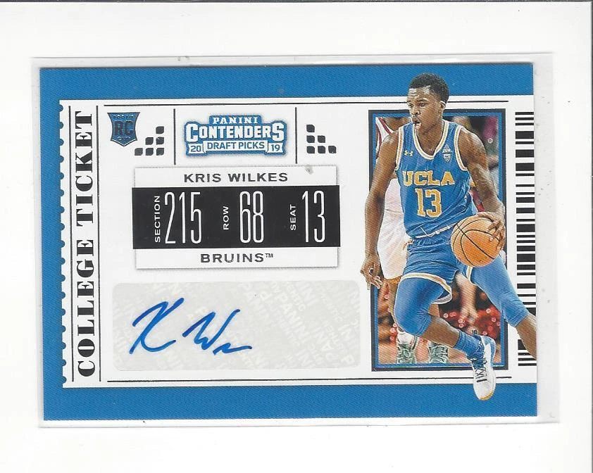 2019-20 Contenders Draft #97 Kris Wilkes RC AUTOGRAPH UCLA - Image 1 of 1
