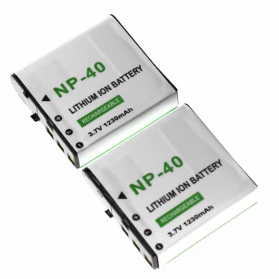 2x Digital Camera Battery NP-40 NP40 for Casio Exilim EX-Z1000, EX-Z1050 - Image 1 of 4