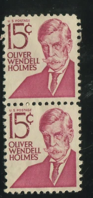 USA Stamp 1978 #1305e 15c Oliver Wendell Holmes - Pair OG MNH - Image 1 of 2