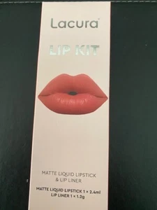 Lacura LIP KIT Matte Liquid Lipstick & Lip Liner JUST PEACHY - Picture 1 of 2