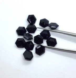 Natural Loose Gemstone AAA Blue Sunstone Hexagon Cut Faceted For Making Jewelry - Picture 1 of 24