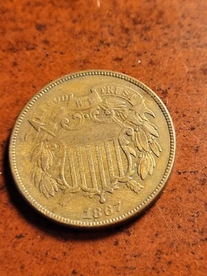 1867 Two Cent Piece, Philadelphia, odd denomination     inv03    n724as - Image 1 of 2