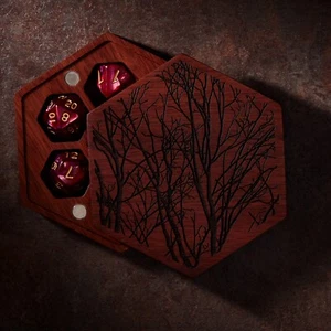 Garden of Eden | Dice Box DnD | PURPLE HEART WOOD | Dice Vault | DnD Dice Set - Picture 1 of 5